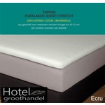 hotelgroothandel.nl Topper Hoeslaken - ecru Jersey Stretch 160g.m2| 100% katoen