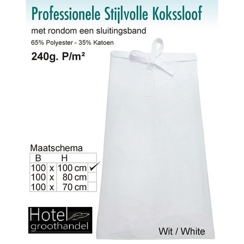 hotelgroothandel.nl 2 Pack Kokssloof - 100x100 Wit - Hotelkwaliteit