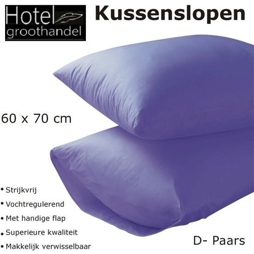 hotelgroothandel.nl Set van 4 stuks Kussenslopen A20 |  Paars Katoen 100% Katoenen | 60x70/17cm