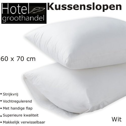 hotelgroothandel.nl Kussenslopen A20 | set van 4 stuks | Wit 100% Katoenen 60x70/17cm