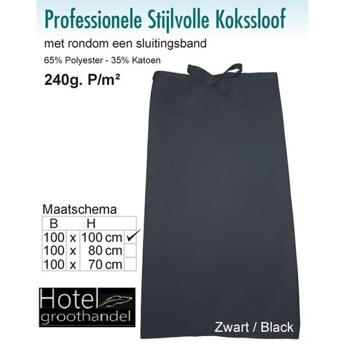 hotelgroothandel.nl 2 Pack Kokssloof - 100x100 Zwart - Hotelkwaliteit