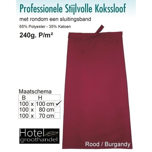 hotelgroothandel.nl 2 Pack Kokssloof - 100x100 Rood - Hotelkwaliteit