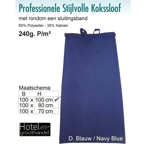 hotelgroothandel.nl 2 Pack Kokssloof - 100x100 Blauw - Hotelkwaliteit