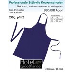 hotelgroothandel.nl 3 Pack Keukenschorten BBQ BIB Apron - Blauw - 70x100cm