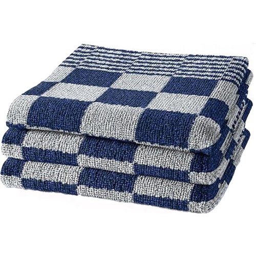 hotelgroothandel.nl 9-delige sets keukendoeken blauw/wit - 6 x theedoeken 65x65cm + 3 keukenhanddoeken 5x50cm