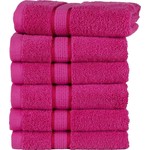 hotelgroothandel.nl 6 Stuks Gastdoeken - Ruche fuchsia 30x50cm gekamde katoen 550g