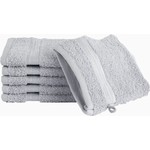 hotelgroothandel.nl 12 Stuks - super voordeel pak Washandjes - set van Essentials15x22cm grijs 100% katoen