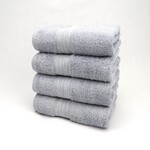 hotelgroothandel.nl 4 Pack Handdoeken - (4 stuks) Essentials 550g. M² 50x100cm grijs - Katoen badstof