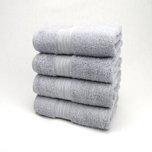 hotelgroothandel.nl 4 Pack Handdoeken - (4 stuks) Essentials 550g. M² 50x100cm grijs - Katoen badstof