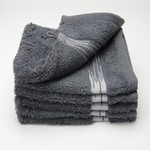 hotelgroothandel.nl 12 Stuks - super voordeel pak Washandjes - set van Essentials15x22cm antraciet 100% katoen