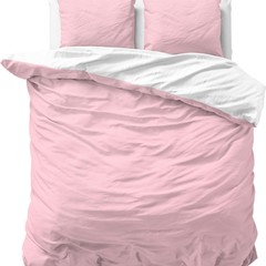 Sleeptime Dekbedovertrek Twin Face Roze/Wit