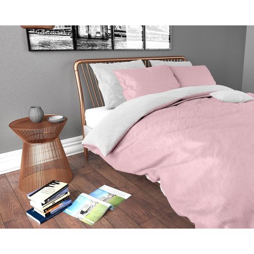 Sleeptime Dekbedovertrek Twin Face Roze/Wit