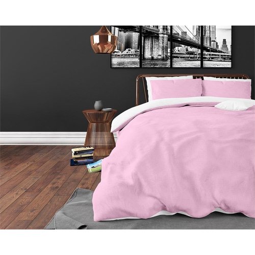 Sleeptime Dekbedovertrek Twin Face Roze/Wit