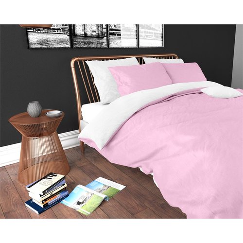 Sleeptime Dekbedovertrek Twin Face Roze/Wit