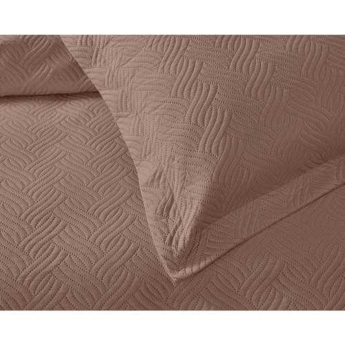 Sleeptime Bedsprei Wave - 260 x 250 + 2 kussenslopen 60x70 - Taupe