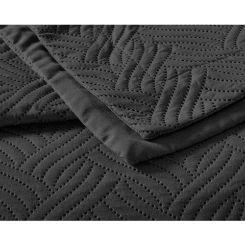 Sleeptime Bedsprei Wave - 260 x 250 + 2 kussenslopen 60x70 - Zwart