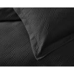 Sleeptime Bedsprei Wave - 260 x 250 + 2 kussenslopen 60x70 - Zwart