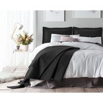 Sleeptime Bedsprei Wave - 260 x 250 + 2 kussenslopen 60x70 - Zwart