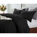 Sleeptime Bedsprei Wave - 260 x 250 + 2 kussenslopen 60x70 - Zwart