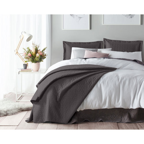 Sleeptime Bedsprei Wayfair Antraciet 260 x 250 + 2 kussenslopen 60x70