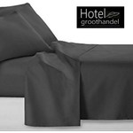 hotelgroothandel.nl Laken hotel - antraciet 20A 100% katoen
