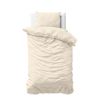 Primaviera DeLuxe Uni Satijn Dekbedovertrek Zand 140 x 200/220 - 100% Katoen Satijn