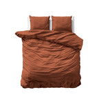 Primaviera DeLuxe Uni Satijn Dekbedovertrek Bruin 140 x 200/220 - 100% Katoen Satijn