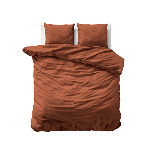 Primaviera DeLuxe Uni Satijn Dekbedovertrek Bruin 140 x 200/220 - 100% Katoen Satijn