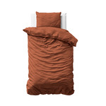 Primaviera DeLuxe Uni Satijn Dekbedovertrek Bruin 140 x 200/220 - 100% Katoen Satijn