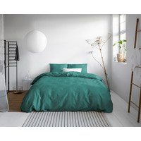 Primaviera DeLuxe Uni Satijn Dekbedovertrek Donker Groen - 100% Katoen Satijn