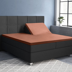 Primaviera DeLuxe Splittopper Satijn Hoeslaken Bruin