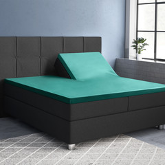 Primaviera DeLuxe Splittopper Satijn Hoeslaken Donker Groen