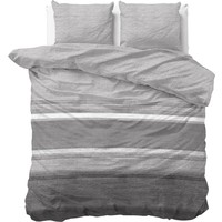 Sleeptime Dekbedovertrek Stone Stripe Grey - Cotton Blended