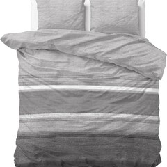 Sleeptime Dekbedovertrek Stone Stripe Grey - Cotton Blended