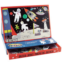 Floss & Rock Magnetische Puzzeldoos, Ruimtevaart - 22 x 30 cm