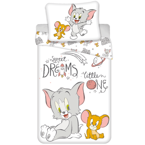 Tom and Jerry BABY Dekbedovertrek - 135 x 100 + 40 x 60 cm - Katoen