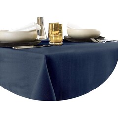 De Witte Lietaer Tafellaken Rond, Donkerblauw - 100% Polyester