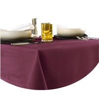 De Witte Lietaer Tafellaken Rond, Bordeauxrood - 100% Polyester