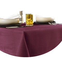De Witte Lietaer Tafellaken Rond, Bordeauxrood - 100% Polyester