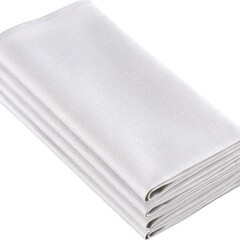 De Witte Lietaer Servetten, Sonora Parelwit (4 st.) - 50 x 50 cm - 100% Katoen