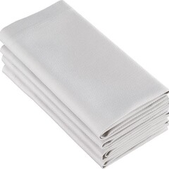 De Witte Lietaer Servetten, Kalahari Grijs / Wit (4 st.) - 51 x 51 cm - 100% Katoen