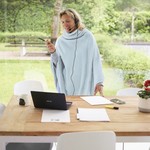 Moodit Poncho Huggle, Mist Blauw - 80 x 80 cm - Polyester