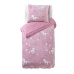 Sleeptime Dekbedovertrek Glow in the dark Unicorn Roze 140 x 220