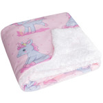 Unicorn Baby Sherpa Fleece deken - 80 x 100 cm - Polyester (Wieg)