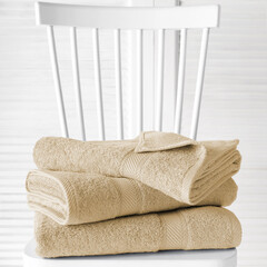 De Witte Lietaer Douchelakens Helene Sand 70 x 140 cm - 3 stuks - Katoen