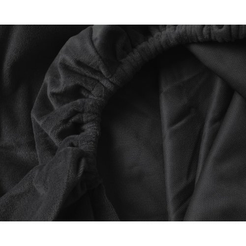 Sleeptime Velvet Hoeslaken Zwart (Zacht en soepel)