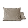 Sleeptime Velvet 2 in 1 kussenslopen Taupe - 2 pack