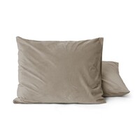 Sleeptime Velvet 2 in 1 kussenslopen Taupe - 2 pack