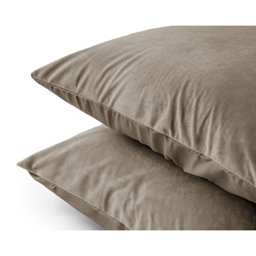 Sleeptime Velvet 2 in 1 kussenslopen Taupe - 2 pack