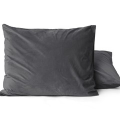 Sleeptime Velvet 2 in 1 kussenslopen Antraciet - 2 pack